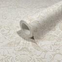Papel pintado no tejido pájaros, flores naturaleza floral en gris