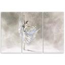 Lærredstryk 3 dele, Ballerina Pirouet