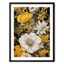 Póster Flores - Esplendor de flores en ocre - Jaszke