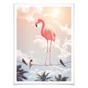 Póster Suelto - Flamingo y sus amigos
