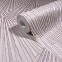 Papel pintado no tejido aspecto 3D, rayas gráfico geométrico en rosa-marrón
