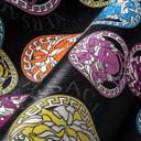 Versace tapet i farverigt og sort non-woven tapet medusa hoved luksus design tapet
