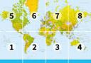 Papierbehang Map of the World