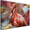 Canvasbillede, Abstraktion af lyserød flamingo