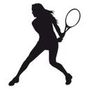 Muursticker Tennisspeelster 03