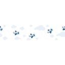 A.S. Création Lovely Kids Frise autocollante enfant - Bleu, Gris