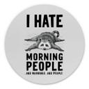 Dibond vægdekoration I hate morning people - Magnusson – print på aluminium (Alu-Dibond)