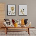 Plakat - Orara Studio - Hummingbird and Flower - gold plant