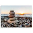 Canvasbillede, Zen-sten på en strand