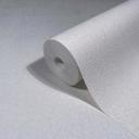 Papel pintado de tejido-no-tejido en yeso blanco con textura de aspecto liso