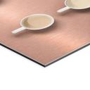 Geborsteld Alu-Dibond met goud-, zilver- & kopereffect - Shades of coffee