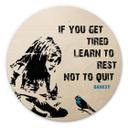 Træbillede Banksy - If you get tired