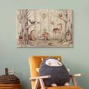 Cuadro de madera para habitación infantil simpáticos animales en el bosque - Kvilis