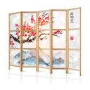 Japansk foldevæg til rumopdeling - Japansk stil: Fuji-bjerget, 3-delt