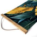 Póster de tela Hojas de palmera de colores - Jaszke - Panorama