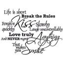 Wallsticker -  Life is short...