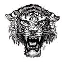 Sticker mural - Miami Ink - Tiger 