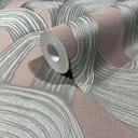 Papel pintado no tejido aspecto 3D, colina gráfico geométrico en marrón 