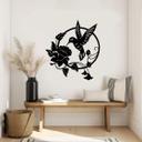 Wallsticker Kolibri og blomst