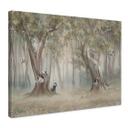 Canvas schilderij schattige bosdieren tussen bomen - Ms Tiff