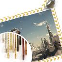 Plakat - 3D Sci-Fi landing i byen
