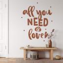 Muursticker All you need is Love