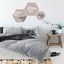 Hexagon - Alu-Dibond Ijsbeer blauw
