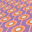 Retro look tapet lilla orange - prikket ikke-vævet tapet med grafisk mønster - struktureret tapet med afskalning og klæbning