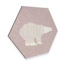Hexagon - Alu-Dibond wit - Ijsberen