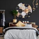 Wandcirkel Alu-Dibond Fredriksson - Gold & Black