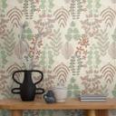 Papier peint mural intissé Skandi - design de feuilles discret dans les tons naturels & terre cuite