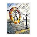 Póster Zamart - Kandinsky se encuentra con Hamburgo en el puerto