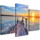 3 stykke lærredstryk, Sunset Bridge Lake