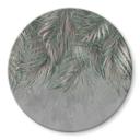 Glasschilderijen Exotische palmbladeren roze-groen - Ms Tiff - Rond