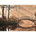 foto tapet designwalls i brun og grøn non-woven tapet park bro natur