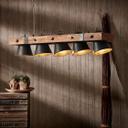 Pendelleuchte Maria, braun, 115 x 95 cm, Holz Pendellampe, dimmbar