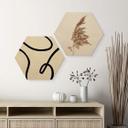 Hexagone - Bois 1X Studio - Abstraction curviligne