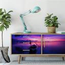 Muurprint Pink Sunrise - Panorama