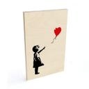 Træbillede Banksy - Girl with the red balloon
