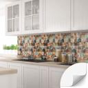 Salpicadero de cocina autoadhesivo Fredriksson - Hexágonos: oro y cobre
