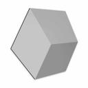 3D Hexagon Alu-Dibond - Grå