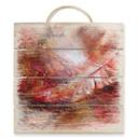 Cuadro de madera Schmucker - Pluma y bola de cristal - 40x41,5 cm