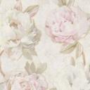 Blomstret tapet pæoner pink beige - Ikke-vævet tapet i akvarelstil - vintage