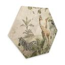 Houten Wanddecoratie jungle dieren op grote safari - Ms Tiff