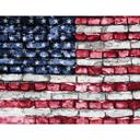 Fototapet Stars and Stripes Wall - 336x260 cm