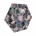 Hexagone - alu-Dibond Fredriksson - Art déco - Rêve en rose et or