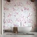 Ikke-vævet tapet med Mønster pink beige - blomstret tapet - Fototapet