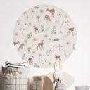Vinilo decorativo Pequeño ciervo entre flores - Kikki Belle - Redondo