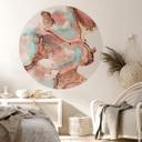 Vinilo decorativo Fredriksson - Tinta dorada con matices en rosado - Redondo