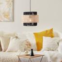 Pendelleuchte Anastasia, braun, 134,5 x 36 cm, Rattan Pendellampe